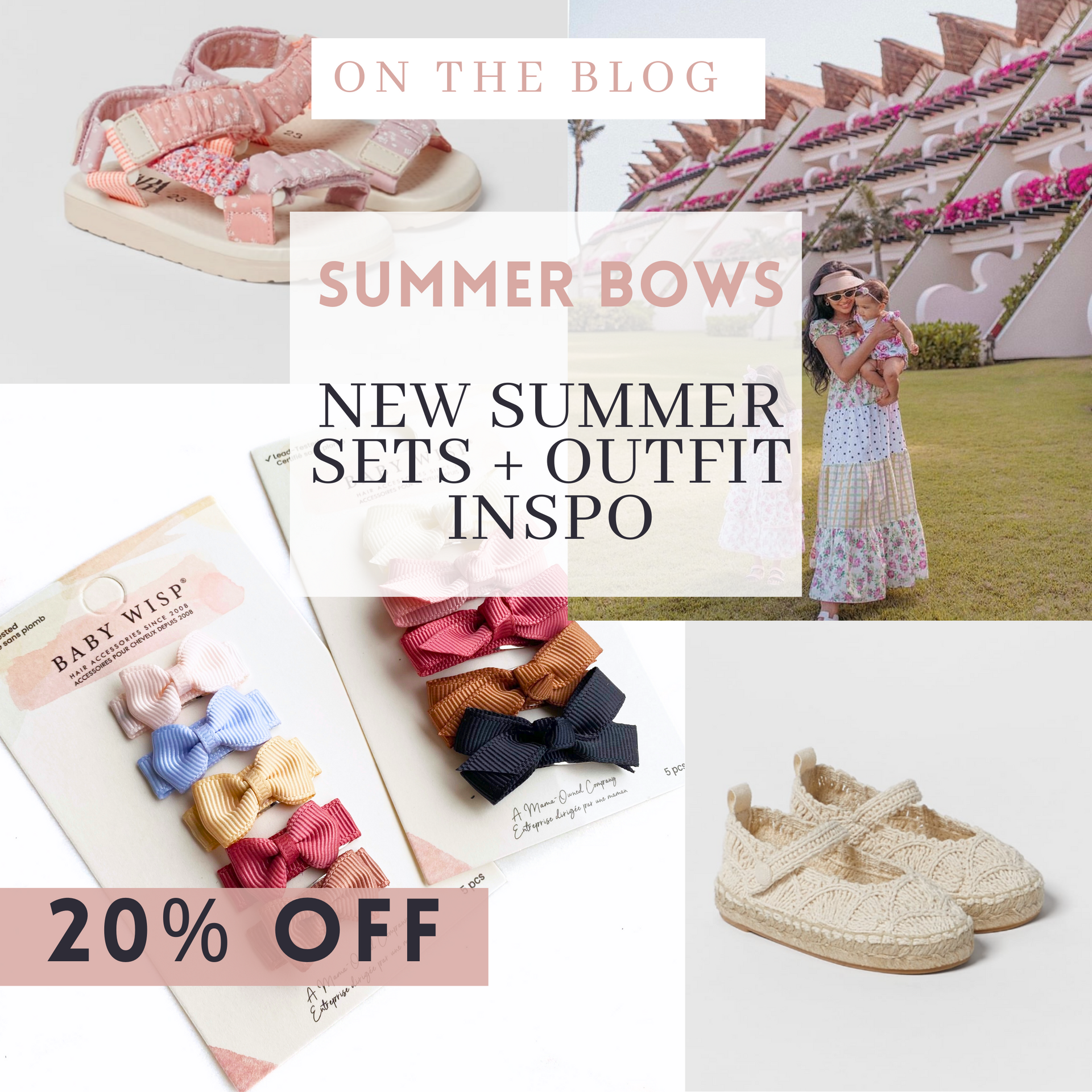 Summer Outfit Inspo For Baby and Toddler Girls With New and Trendy Hair Bow Sets