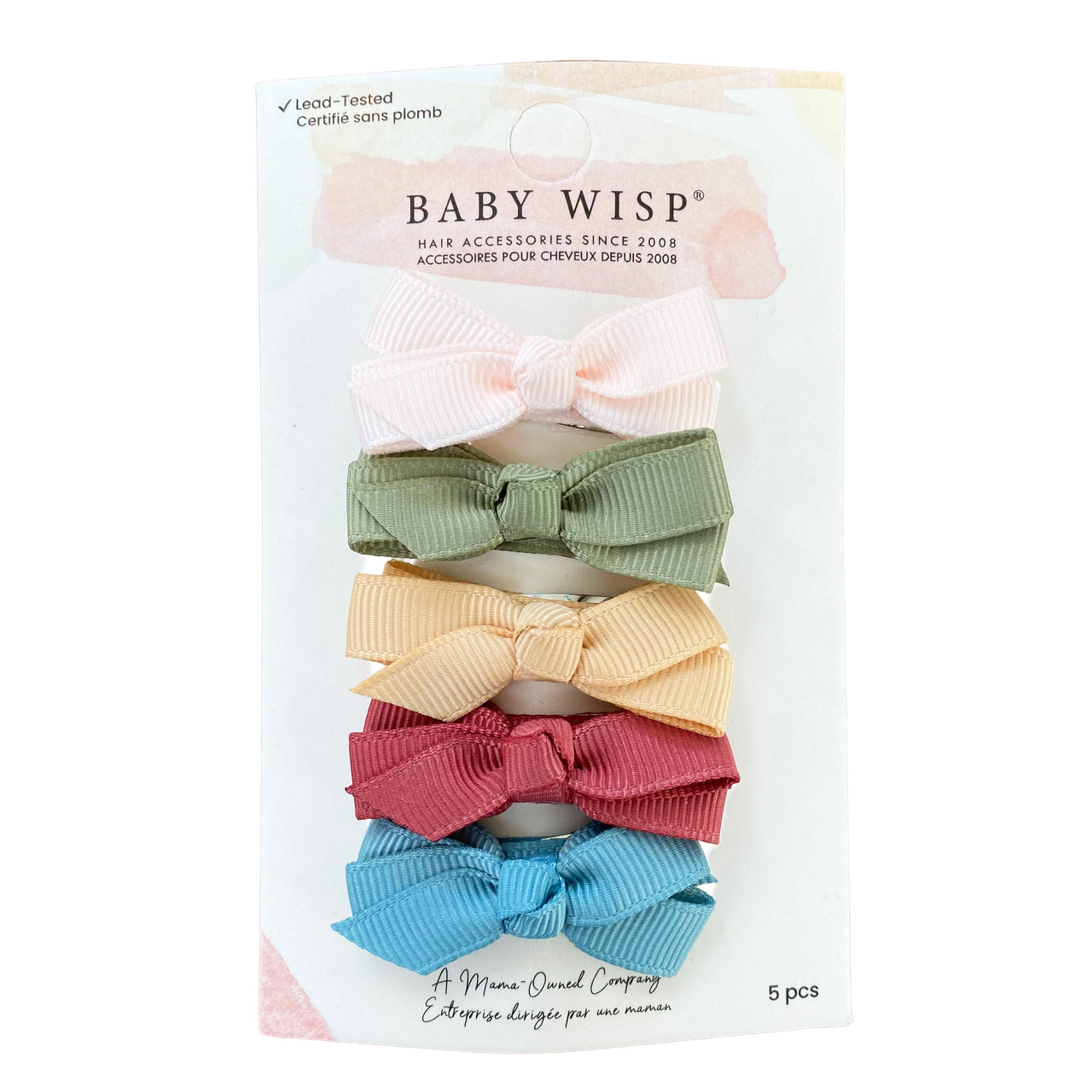 5 Small Snap Clips Chelsea Boutique Bow Collection - Blissful Dream