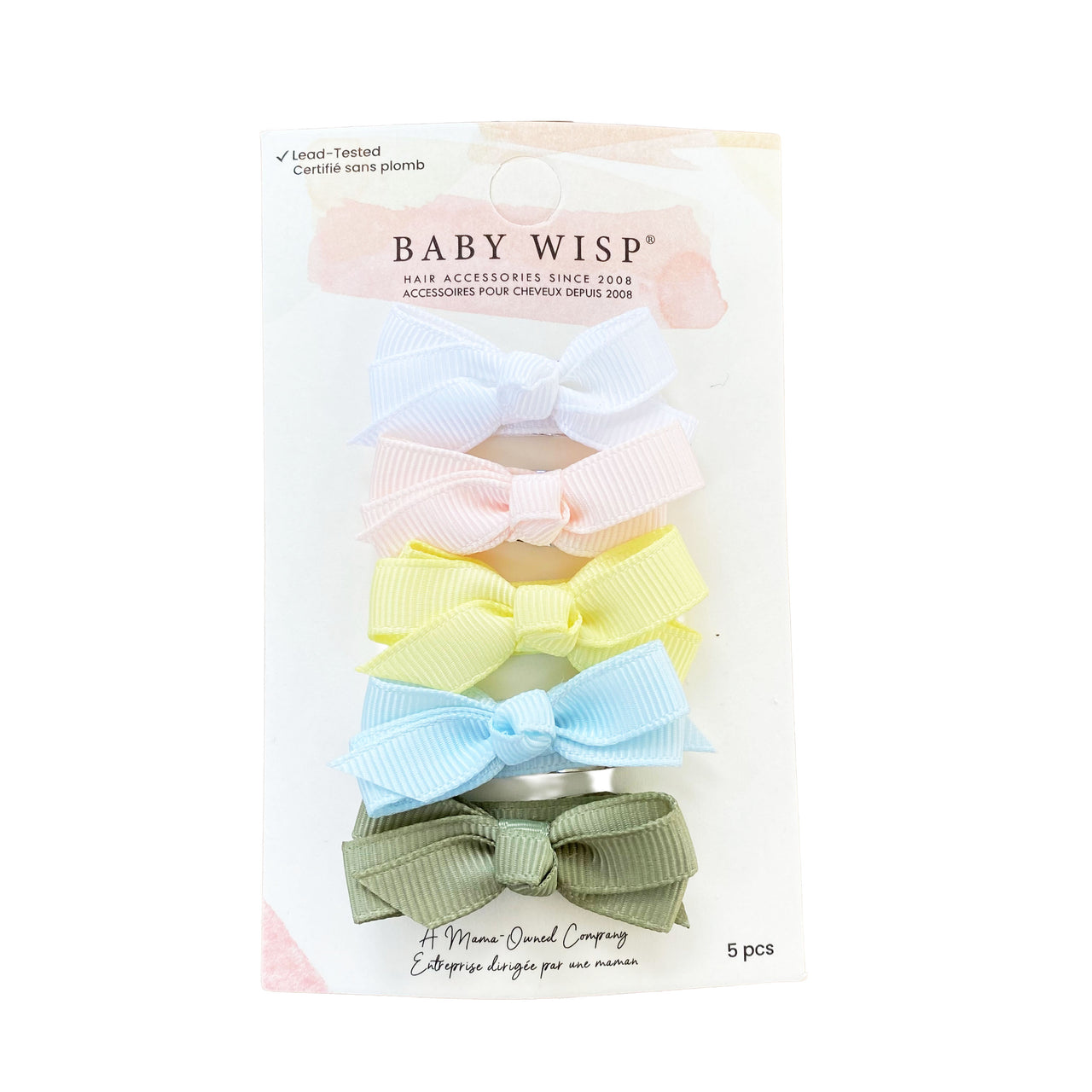 5 Small Snap Clips Chelsea Boutique Bow Collection - Pastel Dream