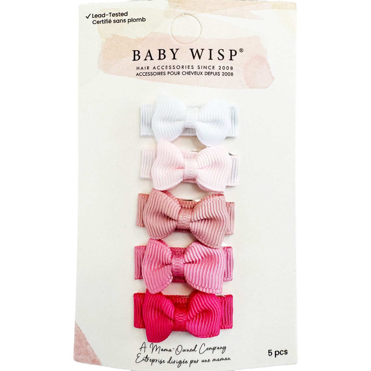 5 Small Snap Clips Mini Bows Tuxedo - Pinkie Promise