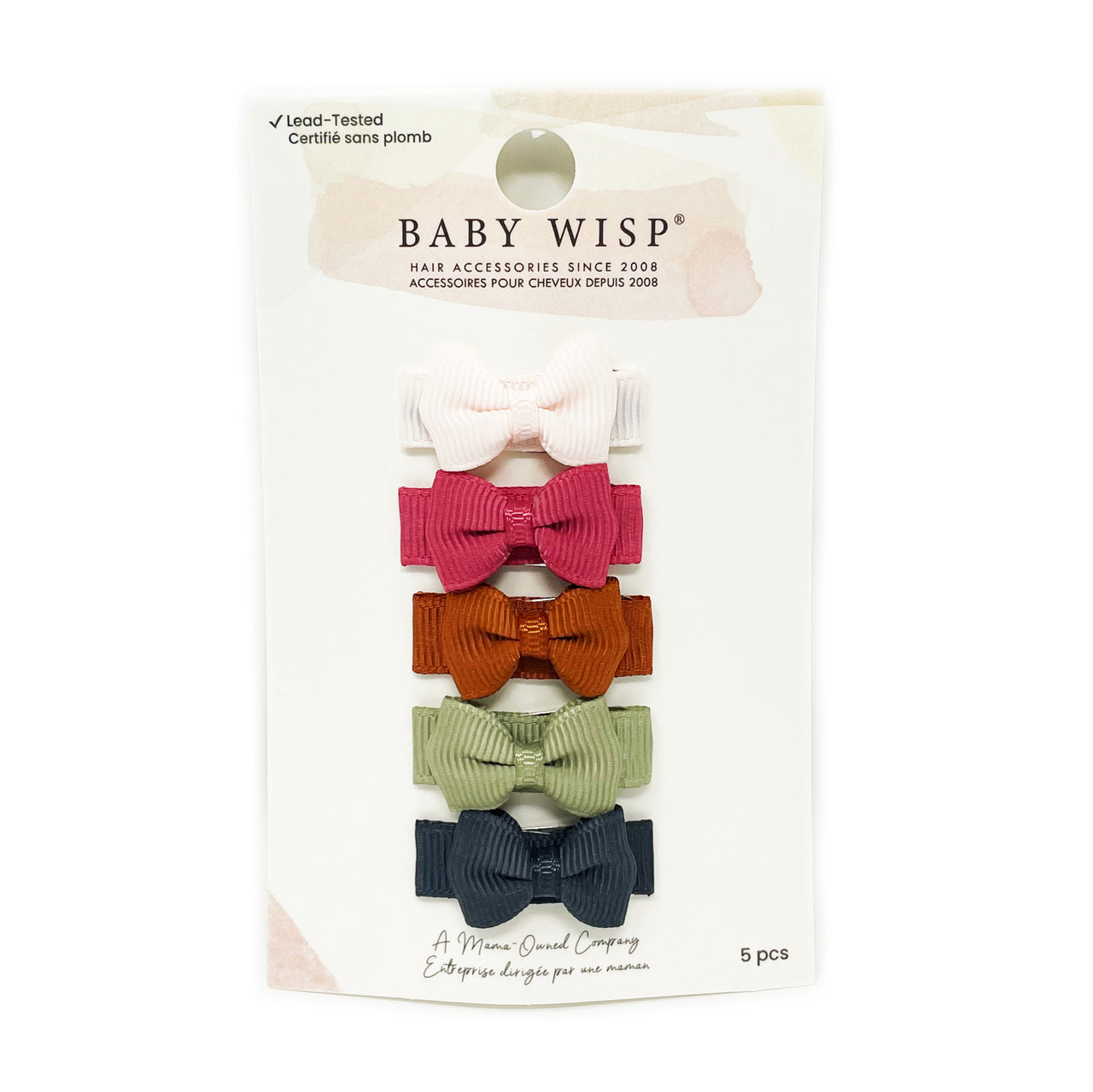 5 Small Snap Clips Mini Bows Tuxedo - Santa Ana