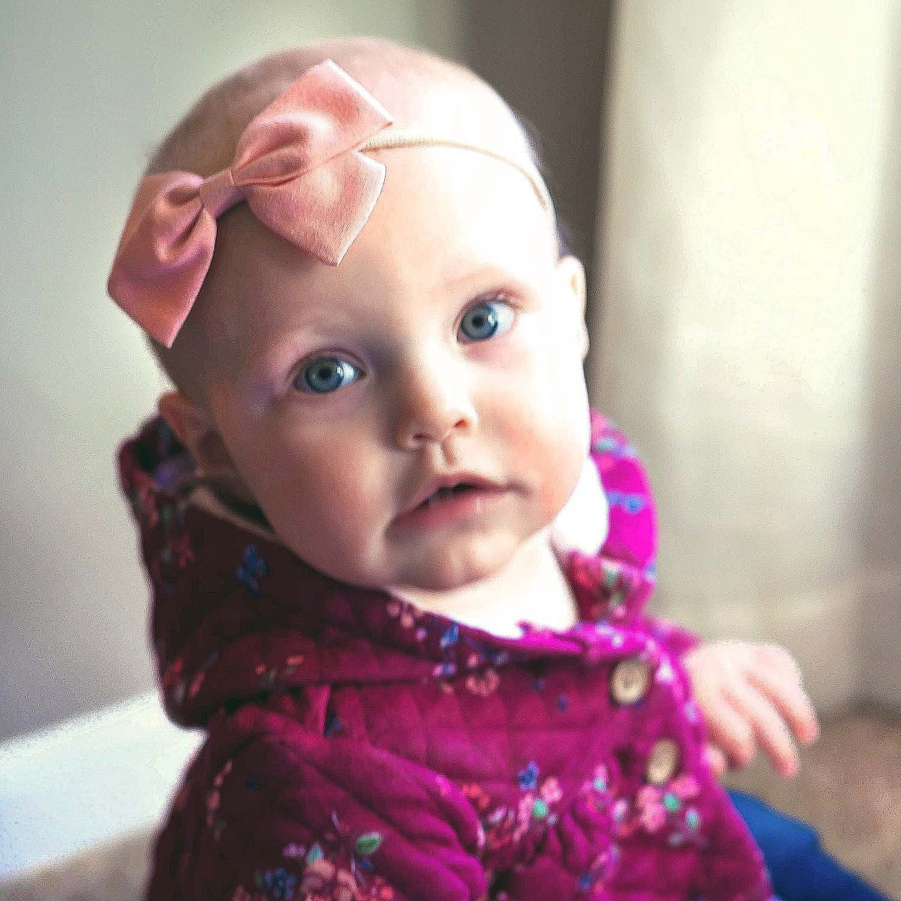 Emma Bow Infant Headband - Sage Baby Wisp