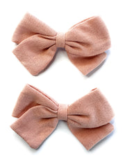 Emma Fabric Bows - Pigtail Bows - Alligator Clip Baby Wisp