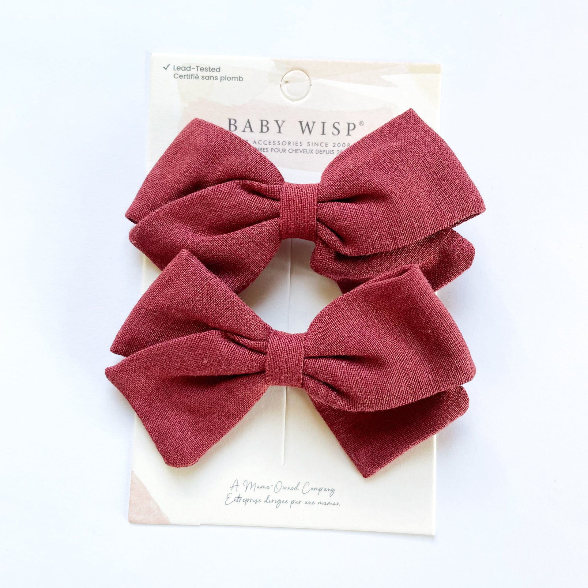 Emma Fabric Bows - Pigtail Bows - Alligator Clip Baby Wisp