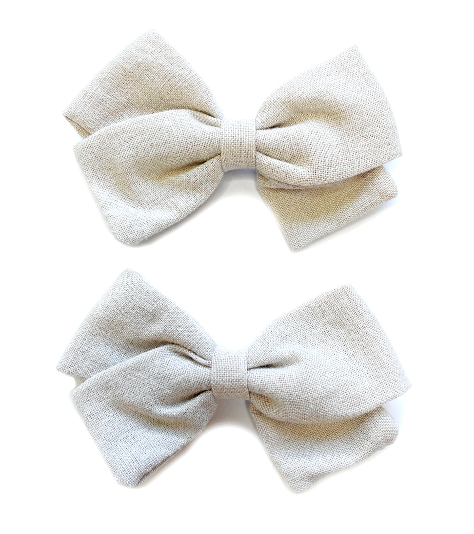 Emma Fabric Bows - Pigtail Bows - Alligator Clip Baby Wisp