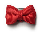 Mini Latch Clip Tiny Tuxedo Grosgrain Bow Baby Wisp