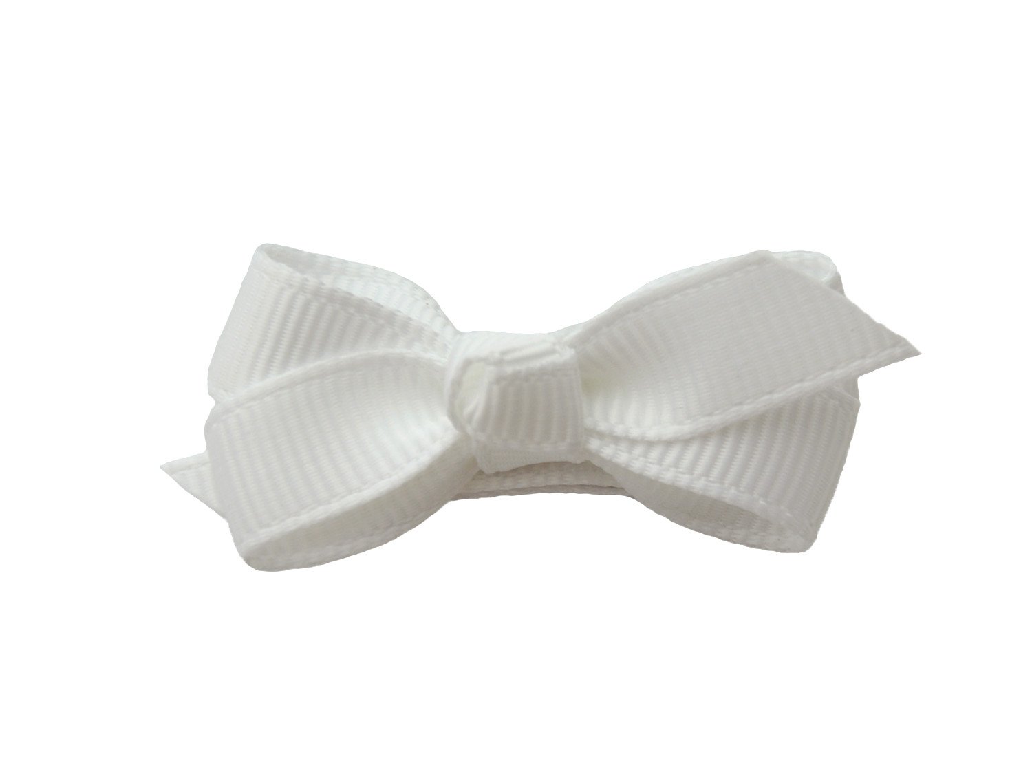 Small Snap Chelsea Boutique Bow Single Hair Bow White