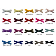 4 pack Velvet Alligator Clips School Girl Tied bows Ponytails Baby Wisp