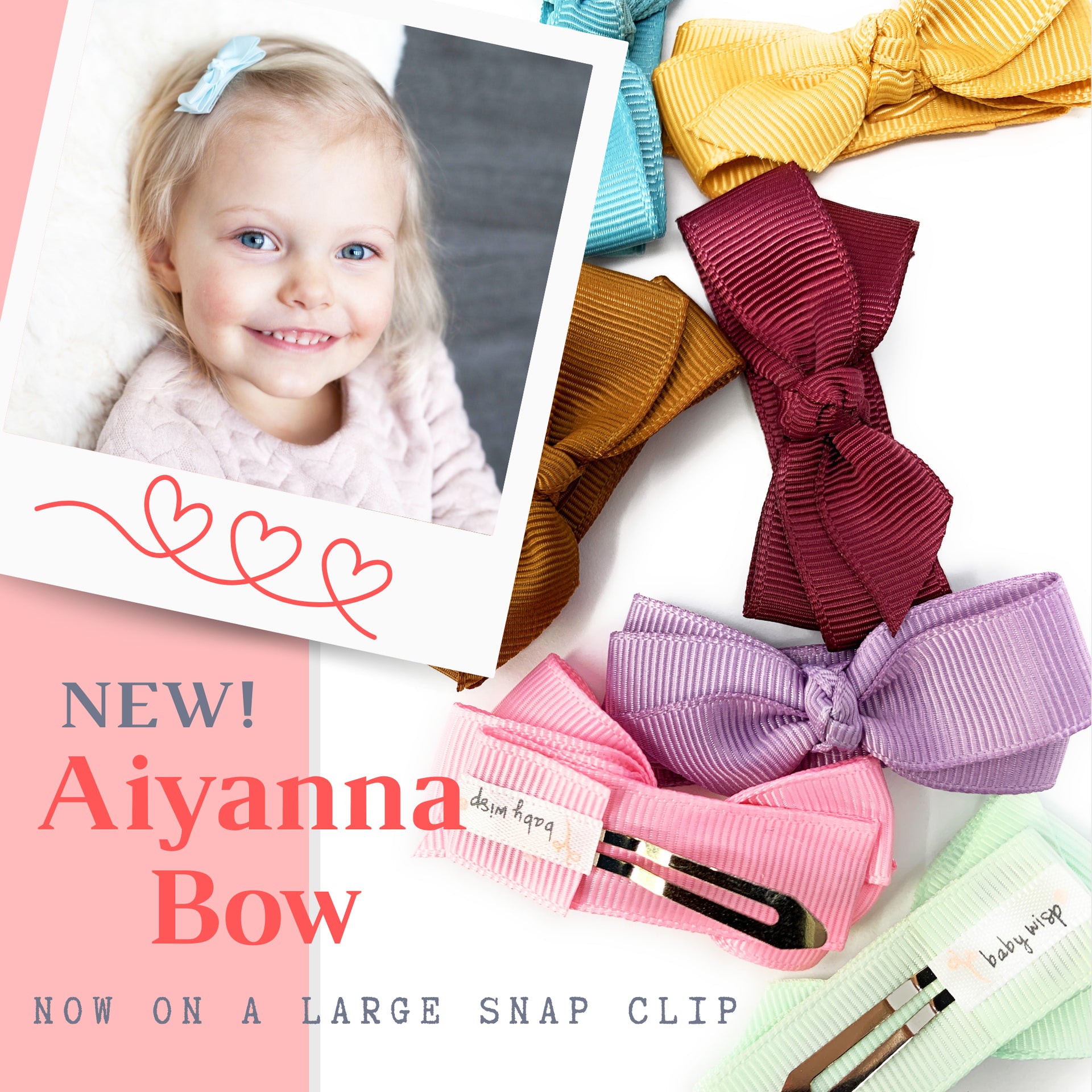 Introducing our Aiyanna Bow - Now on a Large Snap Clip!