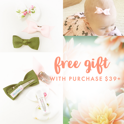 Spring Baby Bow Toddler Bow Set FREE with Purchase $39+