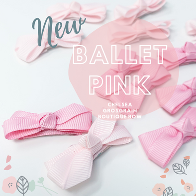 Ballet Pink Bow - Now Available in our Chelsea Grosgrain Ribbon Boutique Bow