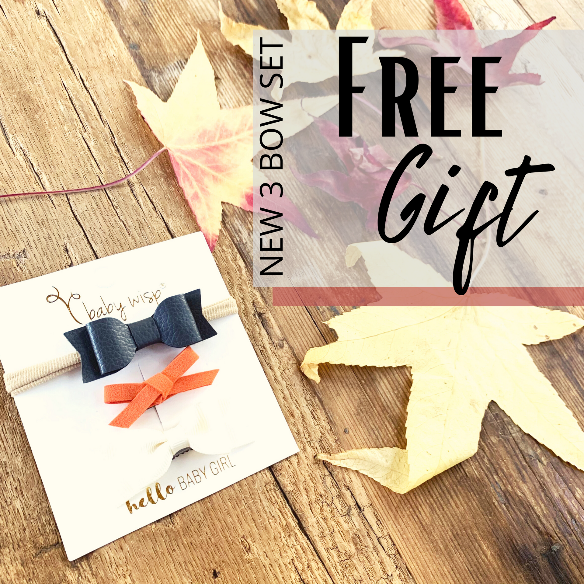 FREE GIFT: NEW 3 BOW SET with minimum purchase