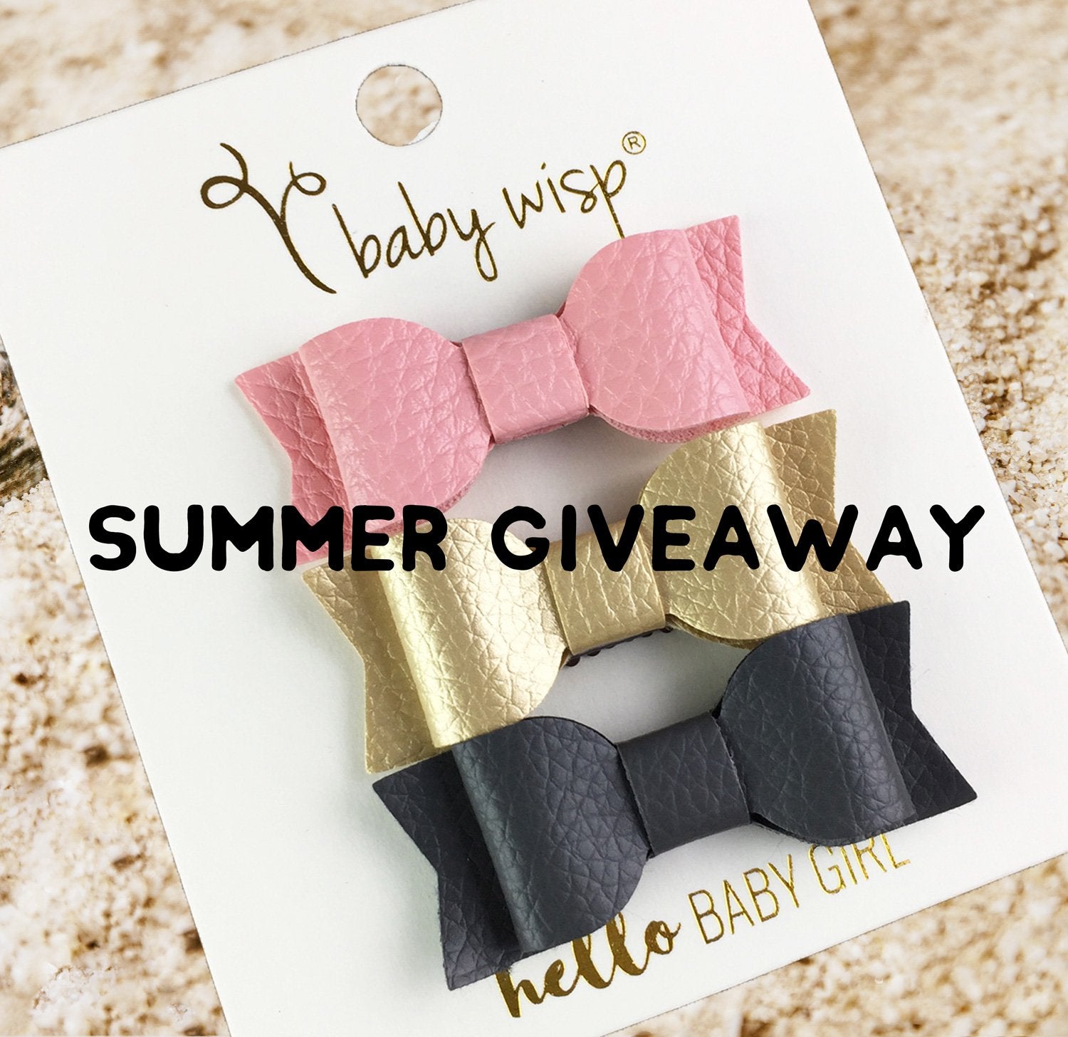 New! Mia Faux Leather Bow Gift Set
