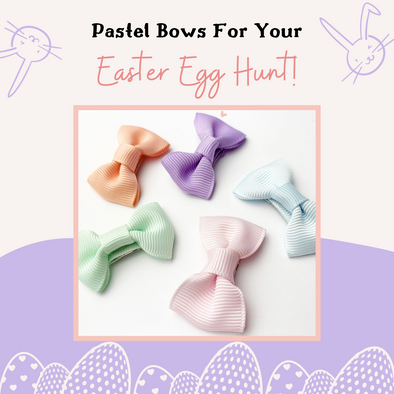 Pastel Hair Bows: Perfect For Your Easter Egg Hunt!