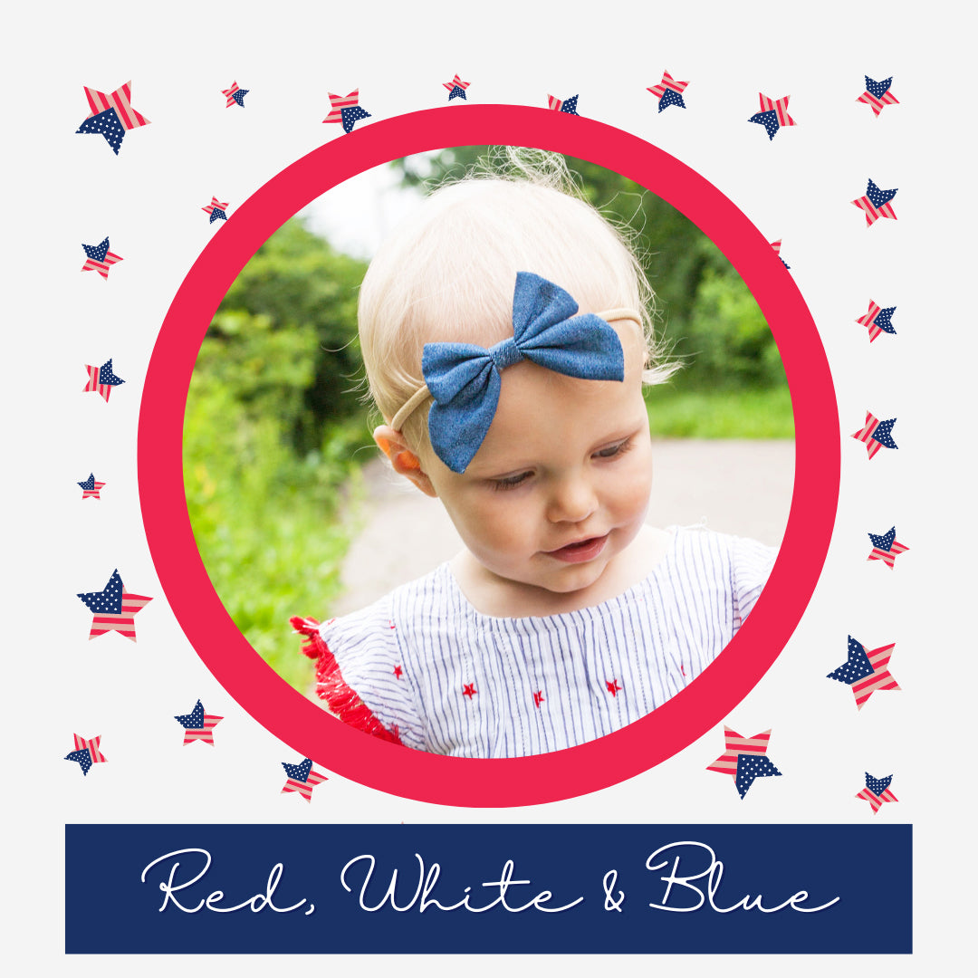 Patriotic Bows + Colors for July Fourth Outfits