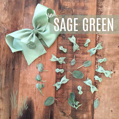 Sage Green Hairbows - New to our shop!