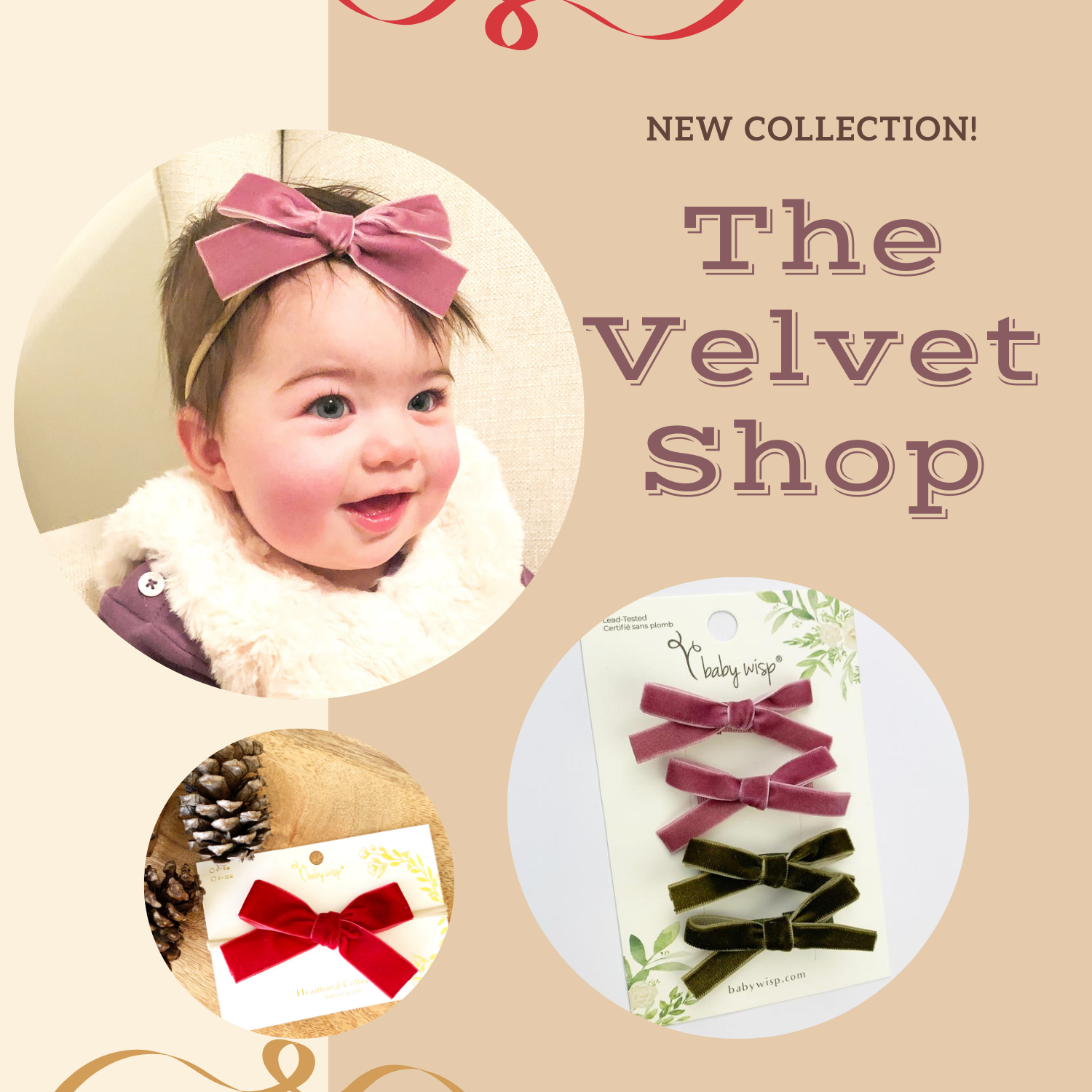 The Velvet Shop is Open! VELVET HAIR ACCESSORIES FOR BABY AND TODDLER