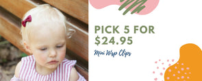 Mix and Match | Wisp Clip Hair Bows 5 for $24.95
