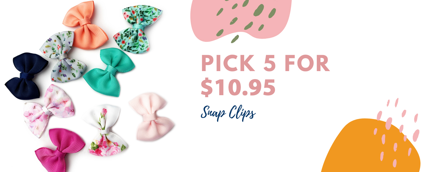 Mix and Match | Snap Hair Bows 5 for $10.95