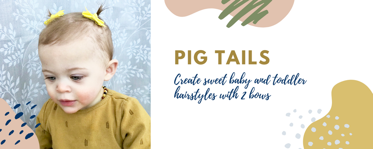 Pigtail Hairbows for Babies and Toddlers