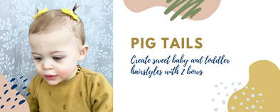 Pigtail Hairbows for Babies and Toddlers