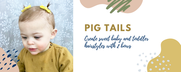 Pigtail Hairbows for Babies and Toddlers