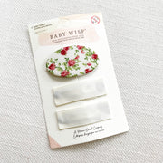 3 Bow and Hair Clips Accessory Gift Set Baby Wisp