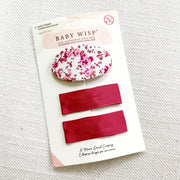 3 Bow and Hair Clips Accessory Gift Set Baby Wisp
