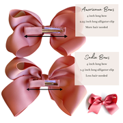 Sadie Grosgrain Knotted Boutique Bow Alligator Clip Baby Wisp