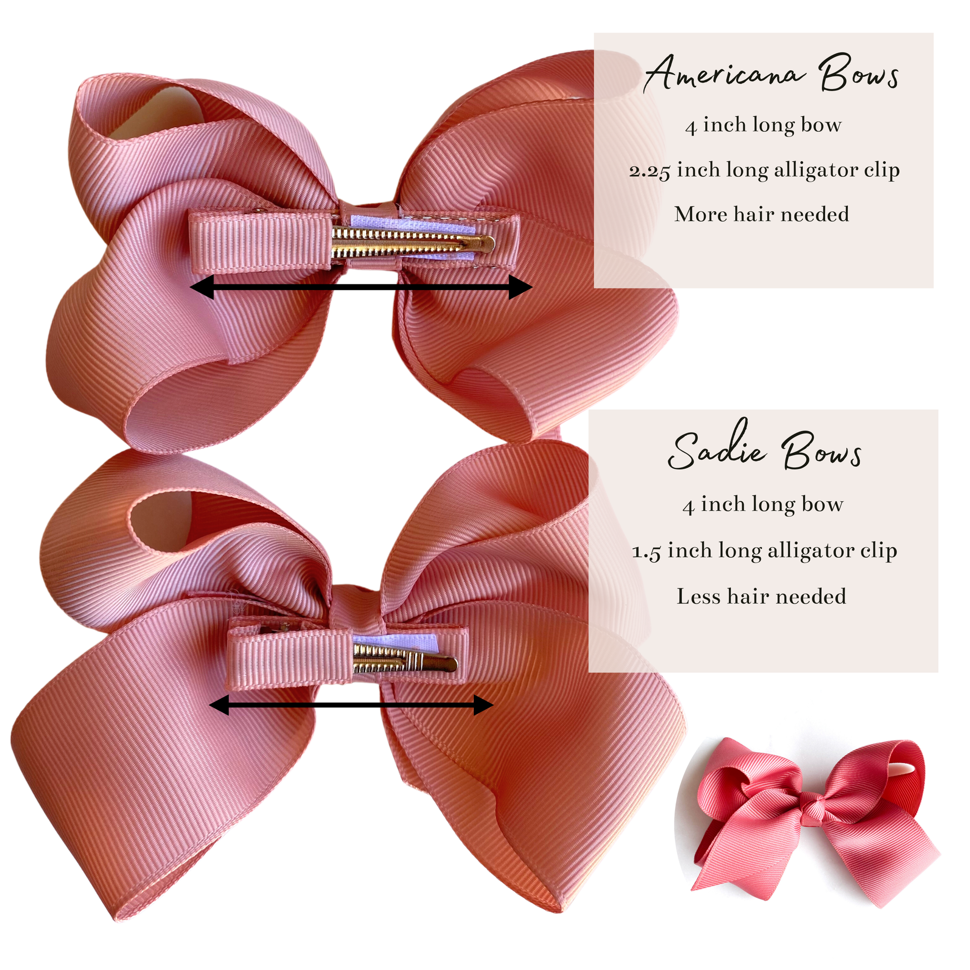 Sadie Grosgrain Knotted Boutique Bow Alligator Clip Baby Wisp