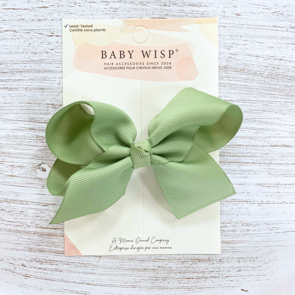 Sadie Large Knotted Boutique Bow Alligator Clip Baby Wisp