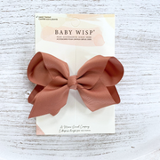 Sadie Large Knotted Boutique Bow Alligator Clip Baby Wisp