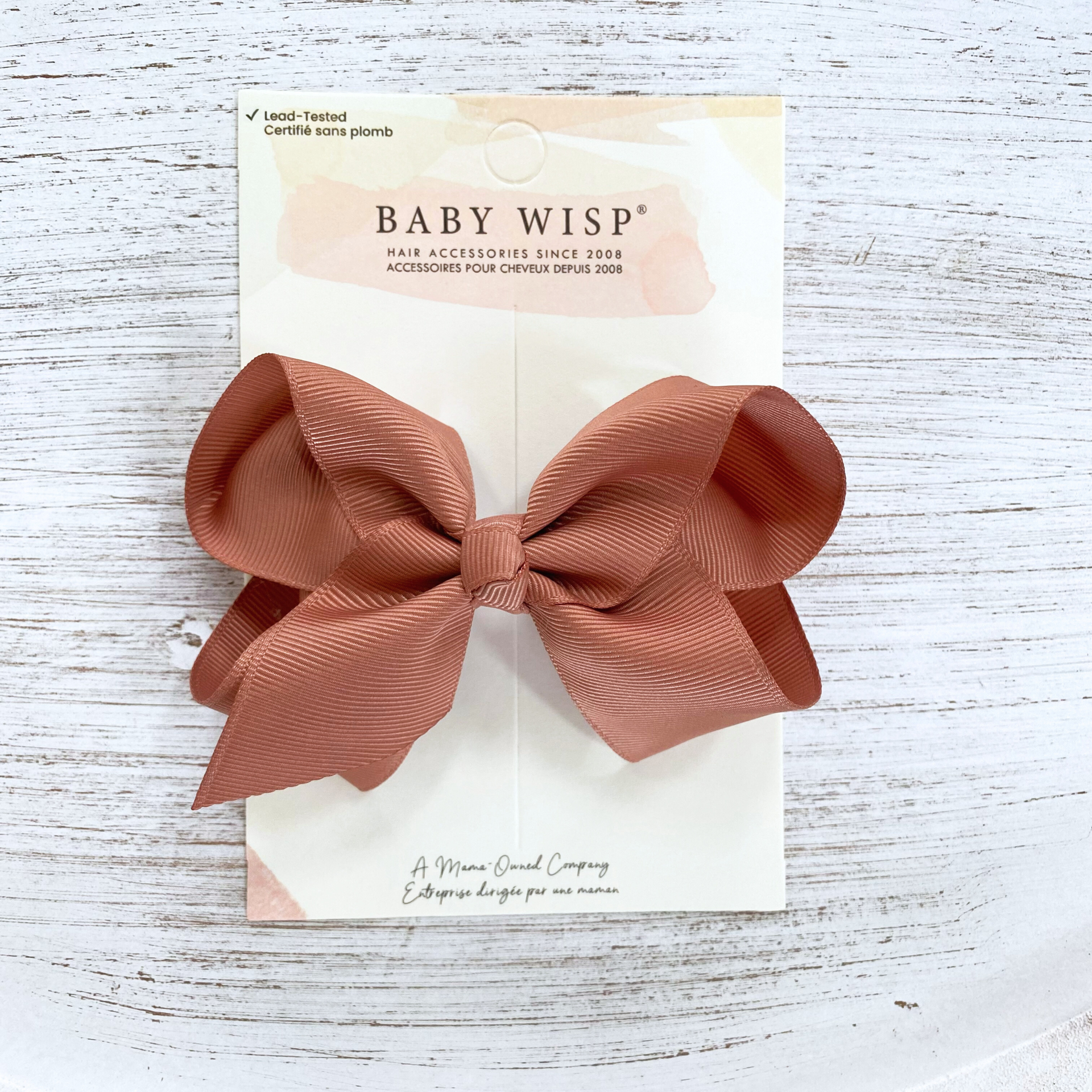 Sadie Large Knotted Boutique Bow Alligator Clip Baby Wisp