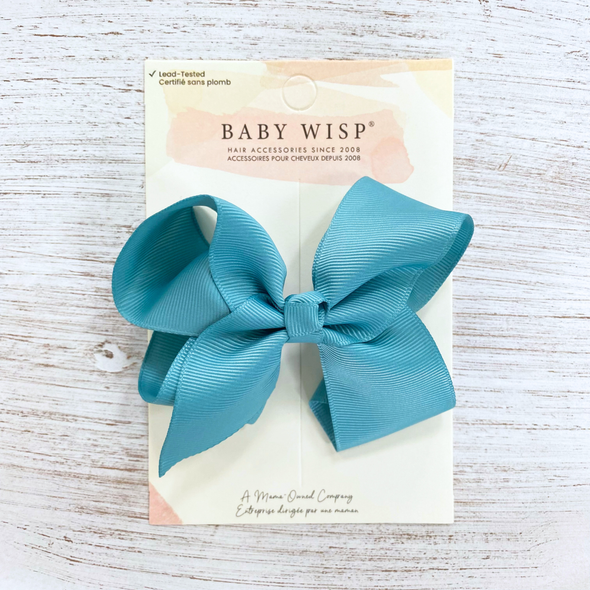 Sadie Large Knotted Boutique Bow Alligator Clip Baby Wisp