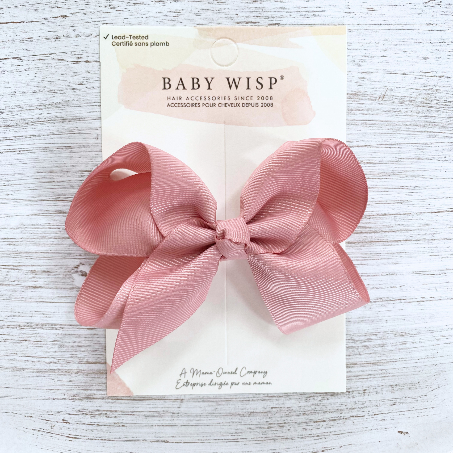 Sadie Large Knotted Boutique Bow Alligator Clip Baby Wisp