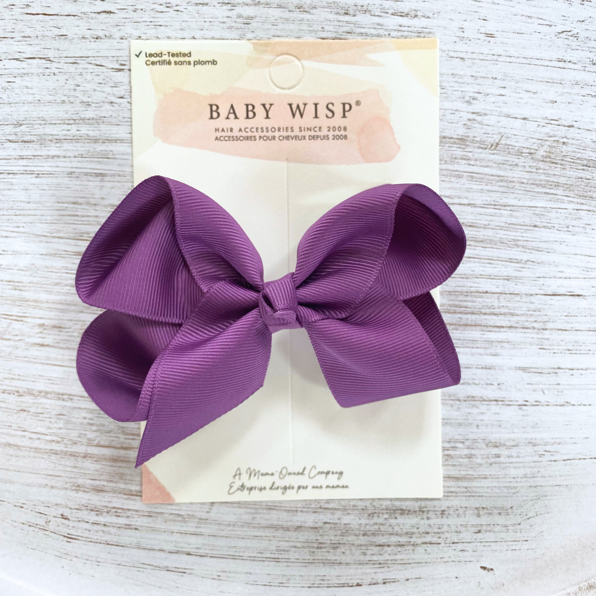 Sadie Large Knotted Boutique Bow Alligator Clip Baby Wisp