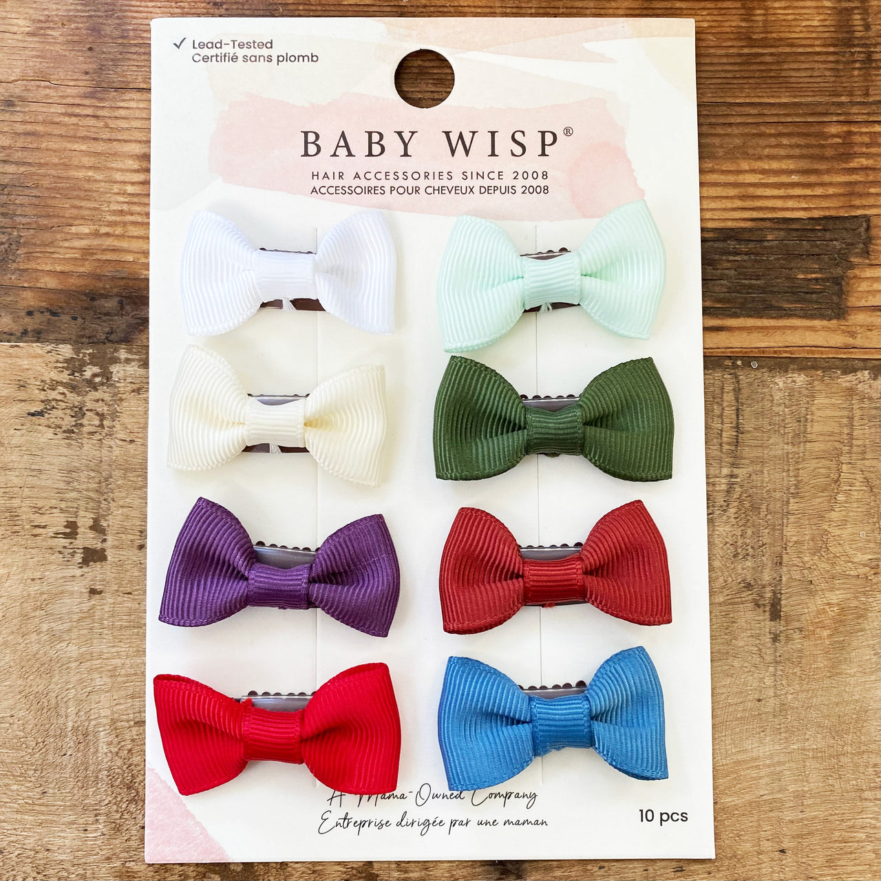 8 PC GIFT SET Mini Wisp Clip Charlotte Bow Collection Baby Wisp