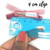 Velvet Bows - Alligator Clip - Pigtail Pair - Fuschia Pink Baby Wisp