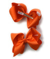 Americana Grosgrain Ribbon Boutique Bow Pinch Clip - Sparkle Rhinestone Dots - Black Baby Wisp