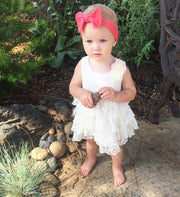 Nylon Pom Pom Trim Headband - MOSS GREEN Baby Wisp