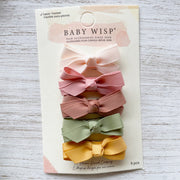 Small Snap Clips Chelsea Boutique Bow Collection - Pink Papaya Baby Wisp