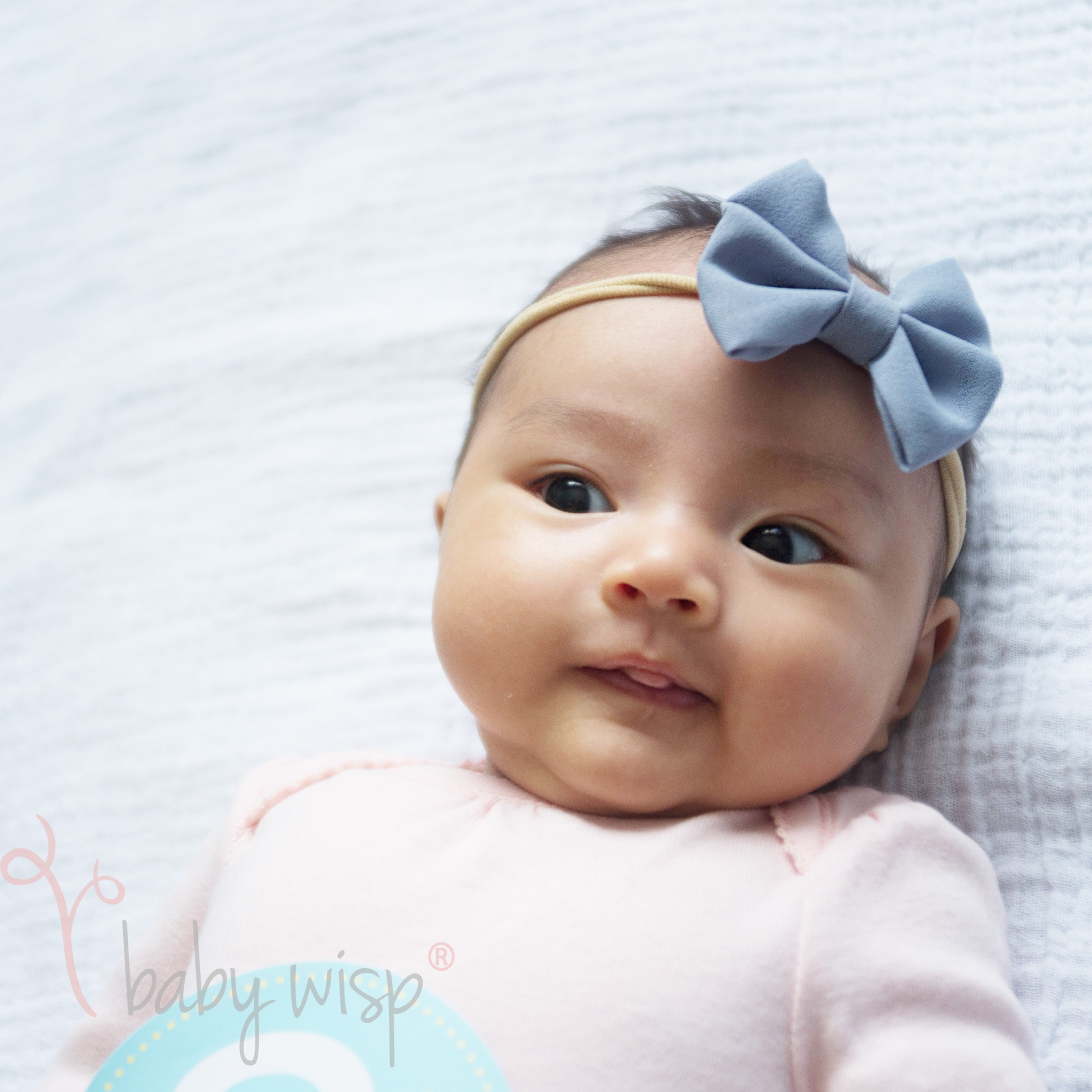 Infant Baby Girl Newborn Girl Bow Headband Fanny Bow White