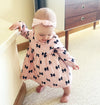 Infant Headwrap - Turban Knotted Nylon Headband - Golden Mustard Baby Wisp
