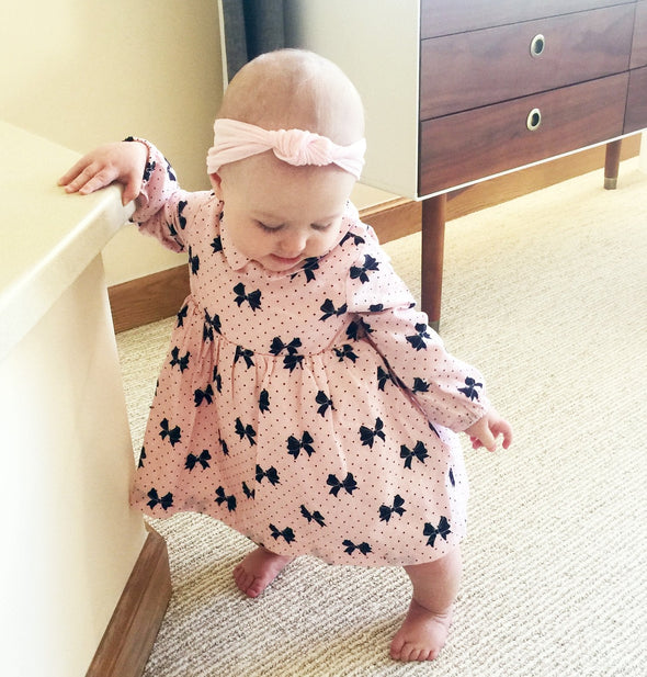 Knotted Headwrap Headband - Black Baby Wisp