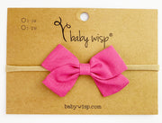 Emma Bow Infant Headband - Rasberry Pink Baby Wisp
