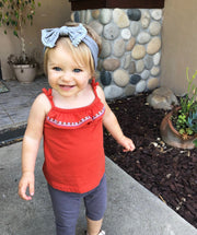 Nylon Pom Pom Trim Headband - MOSS GREEN Baby Wisp