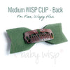 Medium Wisp Clip - Billie Jean Faux Suede Bow - Black Baby Wisp