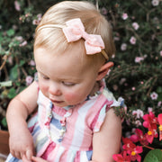 Emma Bow Infant Headband - Rasberry Pink Baby Wisp