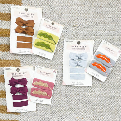 6 Large Snap Clip Gift Set Baby Wisp