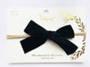 Black Velvet Bow - Baby and Toddler Headband Baby Wisp